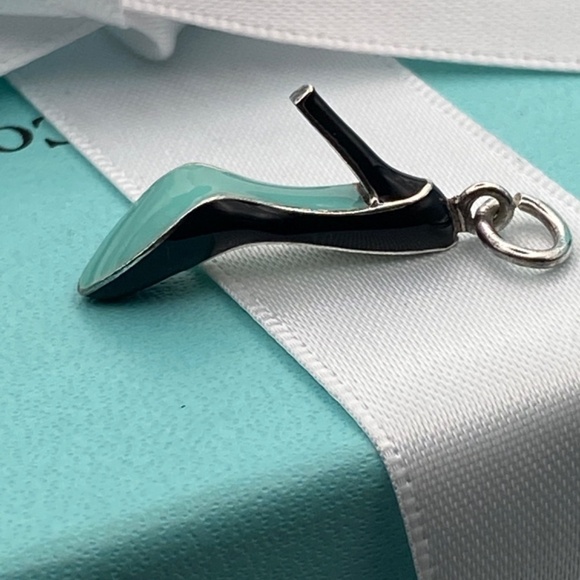 Tiffany & Co EnamelHigh Heel stiletto Shoe Charm Sterling Silver - Picture 6 of 7